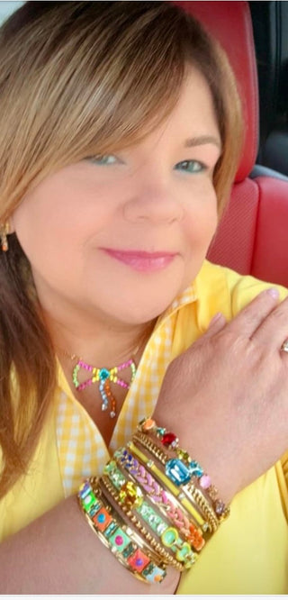 Selina Cuff in Watermelon Pastels