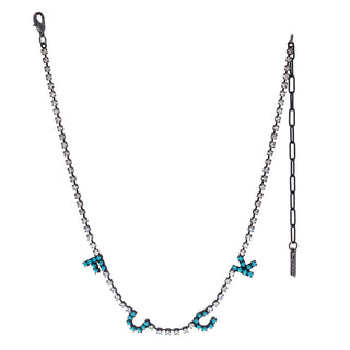 F.#.C.K. Necklace in Smutt Turquoise