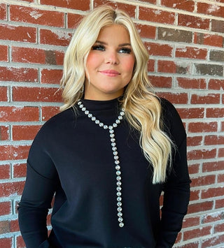 L.A. Necklace in Gunmetal Clear