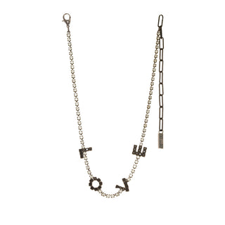 L.O.V.E. Necklace in Gunmetal