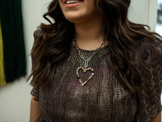 Metallic Heart Necklace