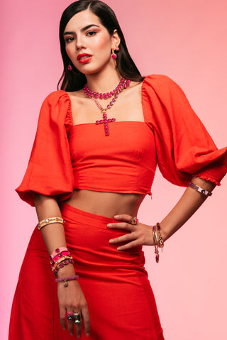 Le collier Sofia en arc-en-ciel