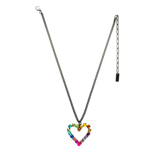 Mini Heart POP Necklace in Smutt Watermelon