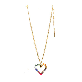 Collier POP Mini Coeur en Pastèque