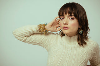 Leonie Earrings in Champagne