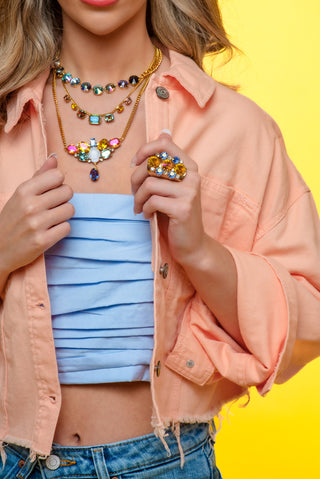 Mini Sofia Necklace in Watermelon