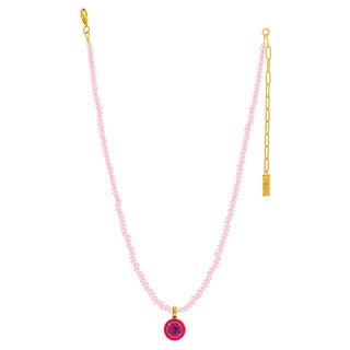 Dakota Necklace in Pink / Dark Rose