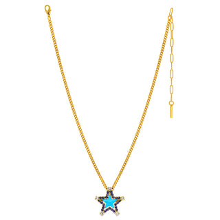 Sweet Star Necklace in Light Blue
