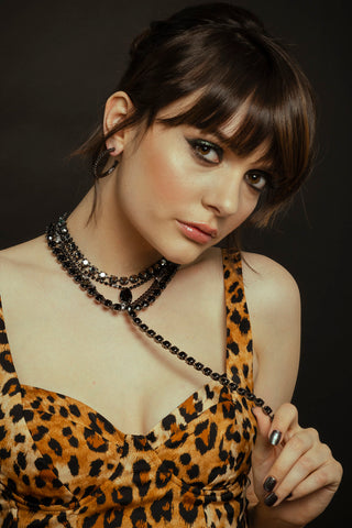 Mini L.A. Necklace in Gunmetal