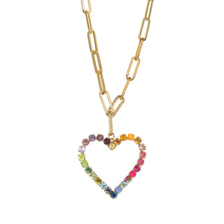 Collier Coeur Pastèque