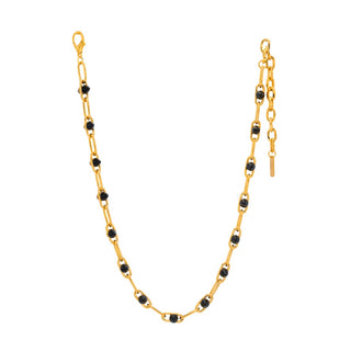 Ivey Necklace in Antique Gold / Black