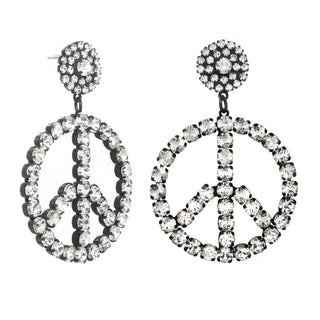 Peace or Bust Earrings in Smutt