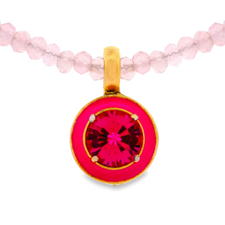 Dakota Necklace in Pink / Dark Rose