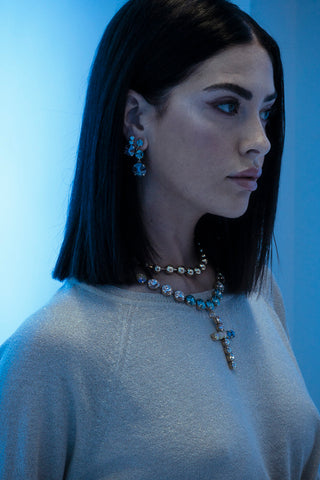 Donatella Necklace in Champagne Aqua