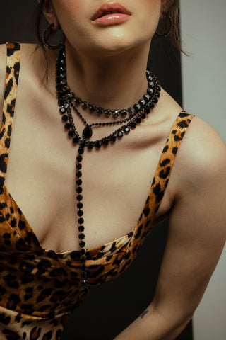 Mini L.A. Necklace in Gunmetal