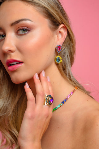 Boucles d'oreilles Neriah en Pastèque