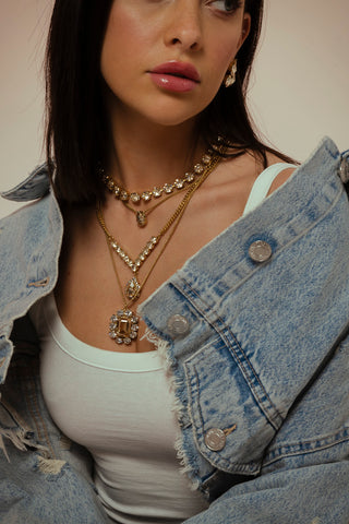 Ivo Necklace in Champagne