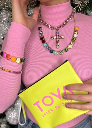 Collier rose Donatella en argent antique