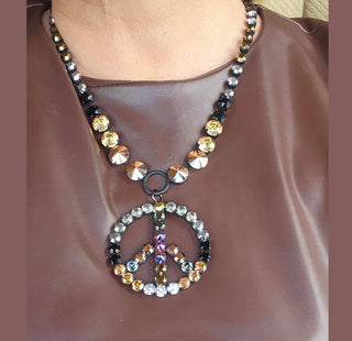 Peace POP Necklace in Metallics