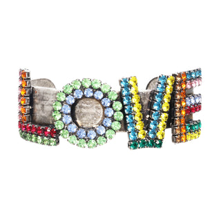 LA LA LOVE Cuff in Antique Silver