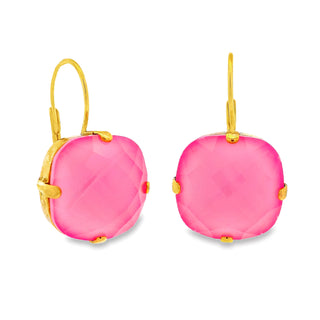 Caitlin Square Earrings in Petal Pink