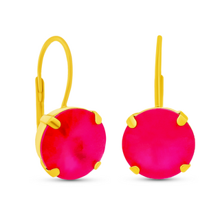 Caitlin Small Round Earrings in Candy Crush