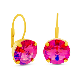 Caitlin Small Round Earrings in Candy Crush