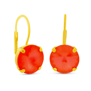 Caitlin Small Round Earrings in Candy Crush