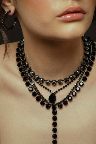 Mini L.A. Necklace in Gunmetal