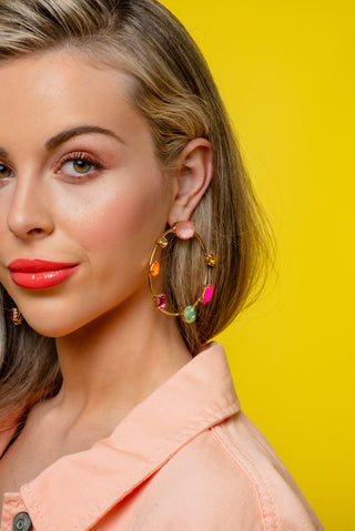 Tigger Hoops in Pastel Watermelon