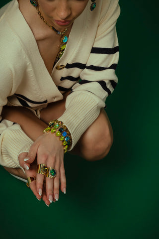 Erina Bracelet in Blue / Green Mix