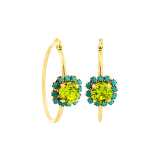 Mini Bianca Hoops in Citrus Lime