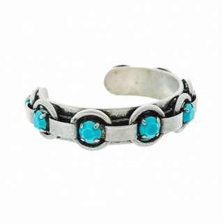 Henley Cuff in Antique Silver / Turquoise