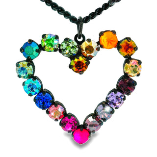 Mini Heart POP Necklace in Smutt Watermelon