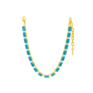 Jabari Necklace in Aquamarine Matt