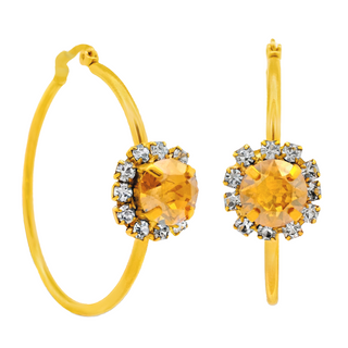 Mini Bianca Hoops in Caramel