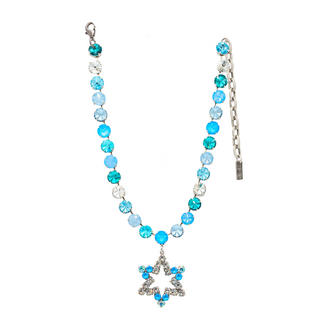 Star of David Necklace in Blues