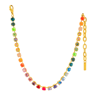 Oakland Necklace in Antique Gold / Watermelon Rainbow