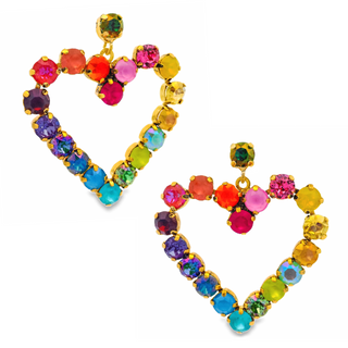 Boucles d'oreilles coeur Max POP en pastèque
