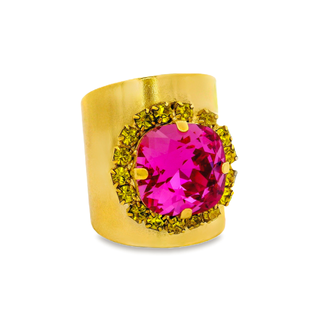 Sydney Square Ring in Dark Rose