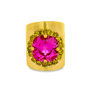 Sydney Square Ring in Dark Rose