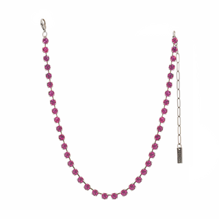 Sarina Necklace in Antique Silver / Dark Rose