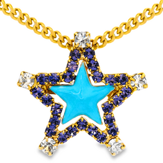 Sweet Star Necklace in Light Blue