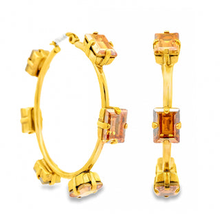 Talia Hoops in Antique Gold