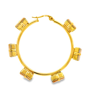 Talia Hoops in Antique Gold