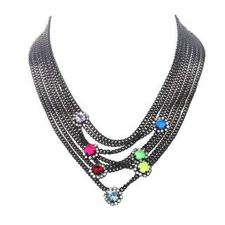 Neck Mess Necklace in Smutt Rainbow