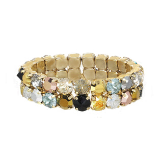 Olivia 2 Strand Stretch Bracelet in Metallics