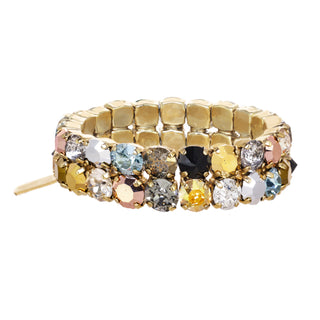 Olivia 2 Strand Stretch Bracelet in Metallics