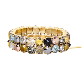 Olivia 2 Strand Stretch Bracelet in Metallics