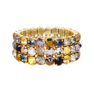 Olivia 3 Strand Stretch Bracelet in Metallics